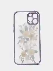 Бирюзовый чехол "Flowers" для iPhone, на айфон 7/8 11 12 Plus XS XR X Pro