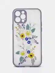 Бирюзовый чехол "Flowers" для iPhone, на айфон 7/8 11 12 Plus XS XR X Pro