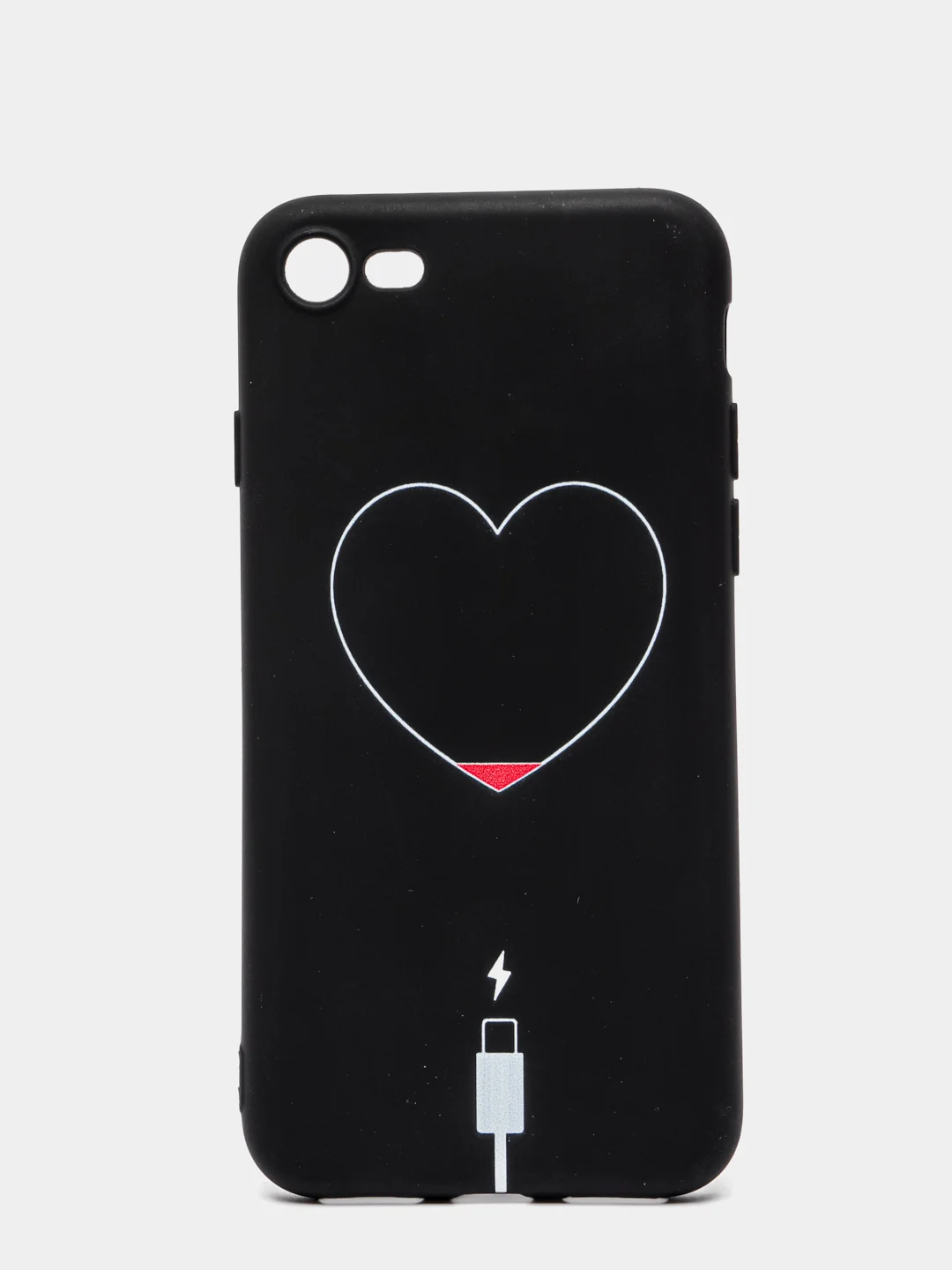 Черный чехол для iPhone "Black Love PKt" 5/5s/se, 7/8, XR, X/XS Max, 11, 12 Pro, pkt