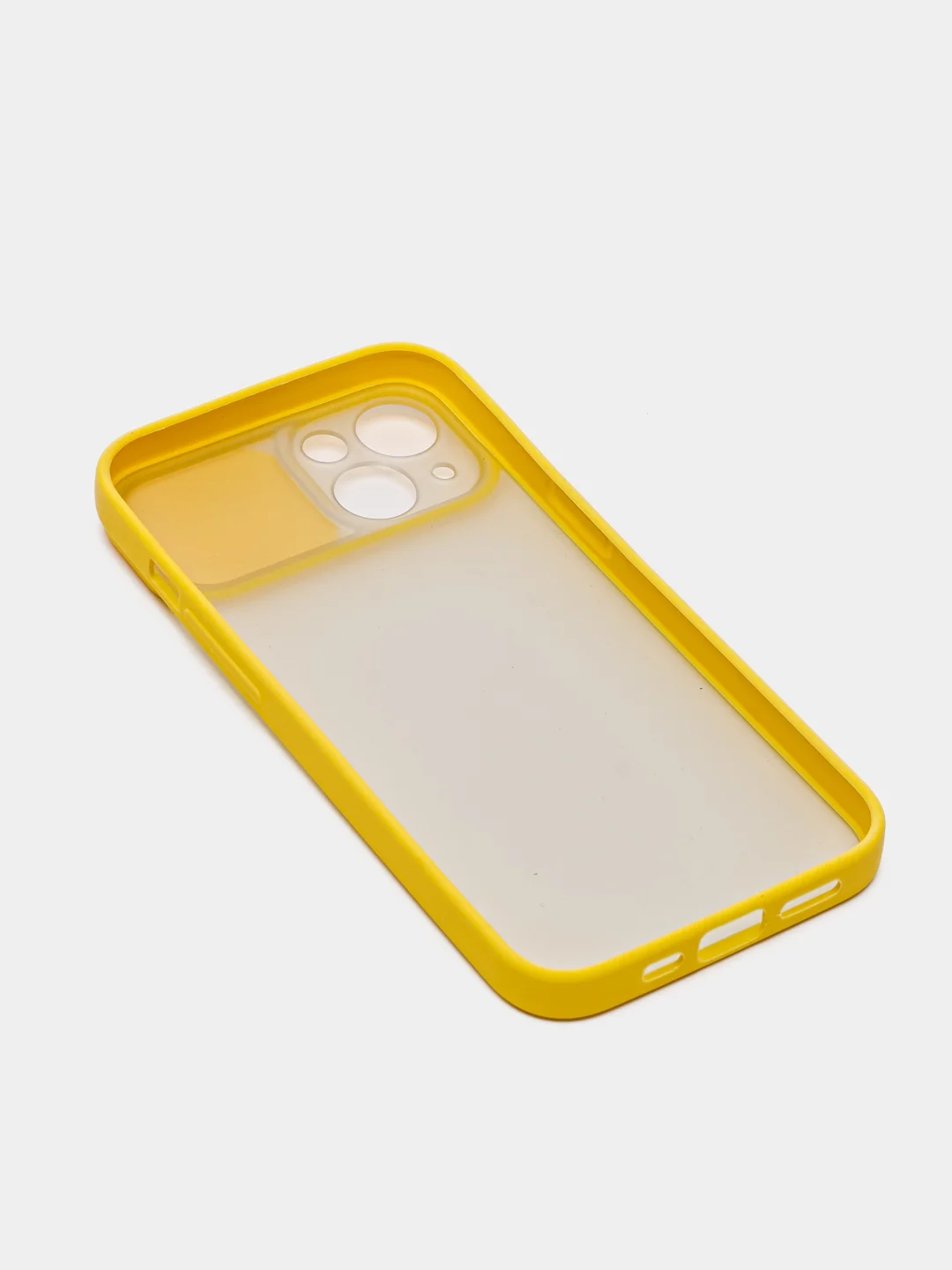 Желтый чехол "Nude" для iPhone, на айфон 11 12 13 XS XR Pro max mini