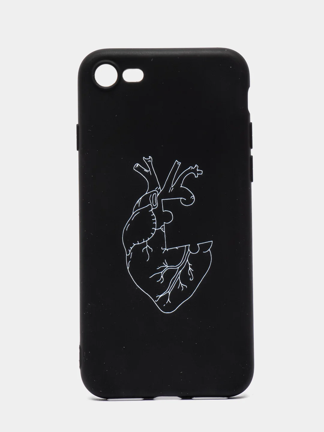 Серый чехол для iPhone "Black Love PKt" 5/5s/se, 7/8, XR, X/XS Max, 11, 12 Pro, pkt