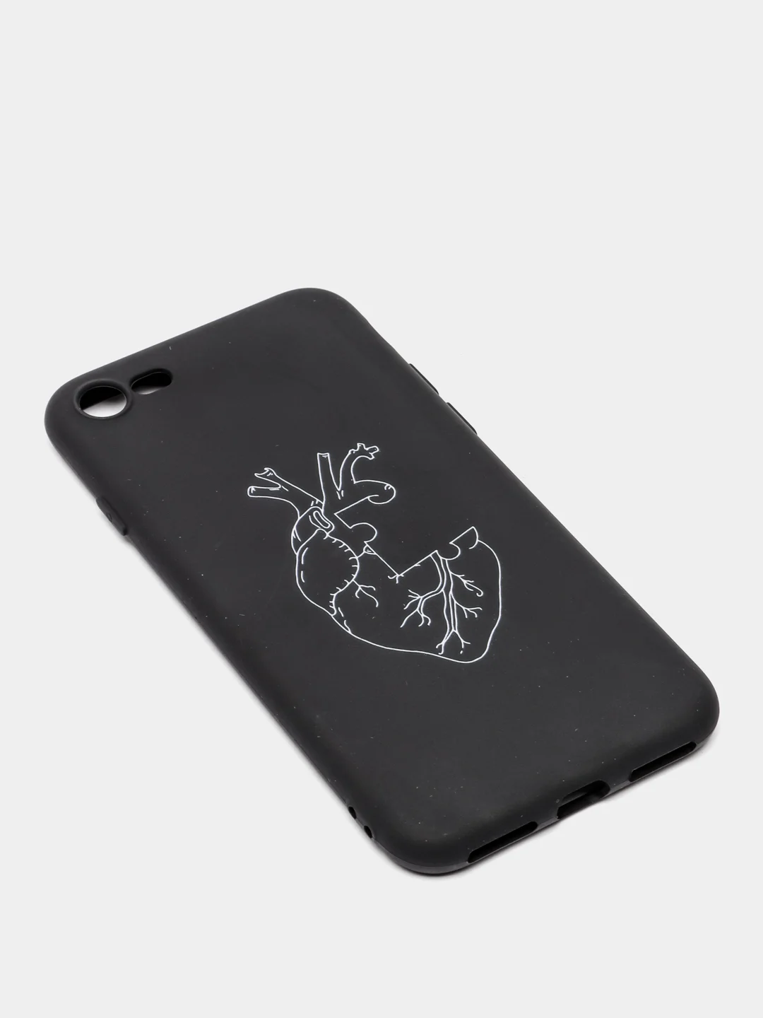 Серый чехол для iPhone "Black Love PKt" 5/5s/se, 7/8, XR, X/XS Max, 11, 12 Pro, pkt