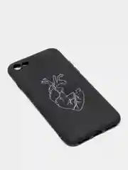 Серый чехол для iPhone "Black Love PKt" 5/5s/se, 7/8, XR, X/XS Max, 11, 12 Pro, pkt
