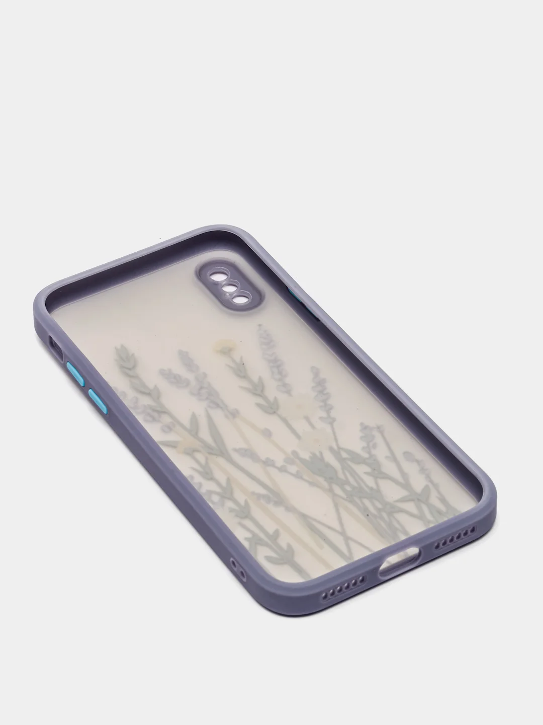 Серый чехол "Flowers" для iPhone, на айфон 7/8 11 12 Plus XS XR X Pro