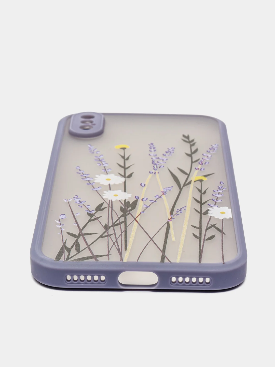 Серый чехол "Flowers" для iPhone, на айфон 7/8 11 12 Plus XS XR X Pro