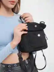 Черный рюкзак женский, вельветовый