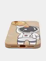 Бежевый чехол "Космонавт" для iPhone, на айфон 11 12 13 XR Pro mini X XS 7/8/se