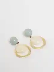 Серьги женские с двойным кольцом