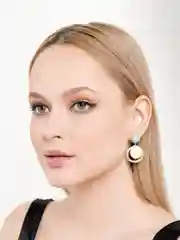 Серьги женские с двойным кольцом