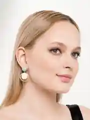 Серьги женские с двойным кольцом