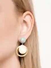 Серьги женские с двойным кольцом