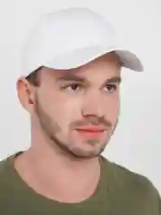 Белый кепка-бейсболка однотонная, унисекс