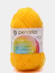 Желтый пряжа Пехорка "Детская новинка", 100% акрил, 50 г, 200 м