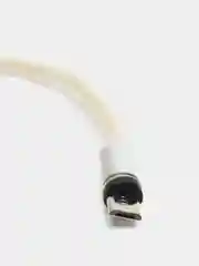 Белый кабель магнитный, светящийся 2.1А+магнитный коннектор (micro usb, Apple lightning, type c)