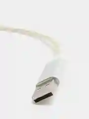Белый кабель магнитный, светящийся 2.1А+магнитный коннектор (micro usb, Apple lightning, type c)