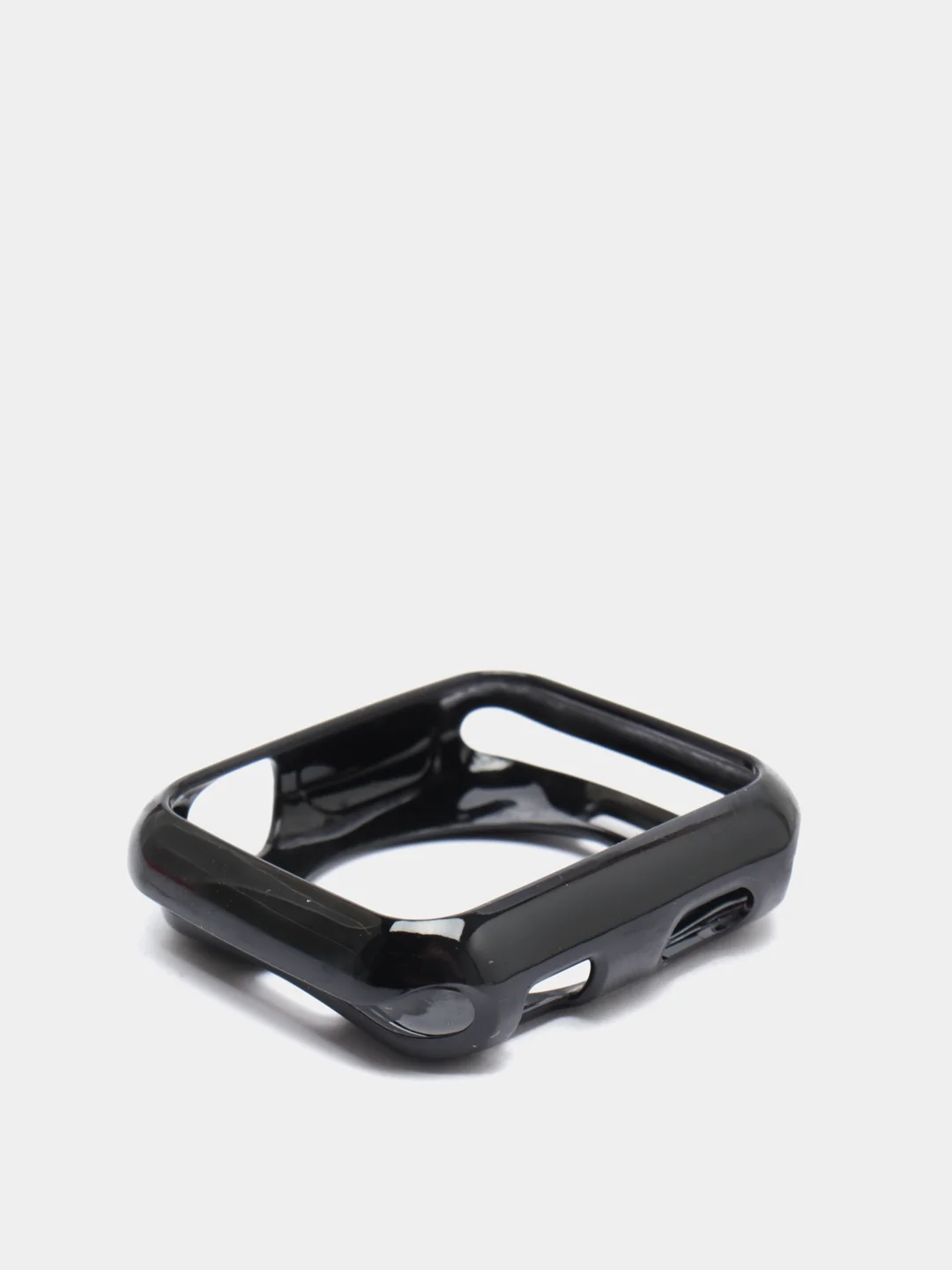 Черный чехол для Apple Watch 38/ 40/ 41/ 42/ 44/ 45 mm, силиконовый