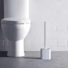 Белый ершик для унитаза силиконовый