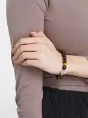 Браслет с крестиком, d=12см, массив бука