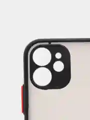 Черный противоударный чехол для iPhone 11, 12, 13, Pro, ProMax, Mini, с защитой камеры