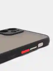 Черный противоударный чехол для iPhone 11, 12, 13, Pro, ProMax, Mini, с защитой камеры