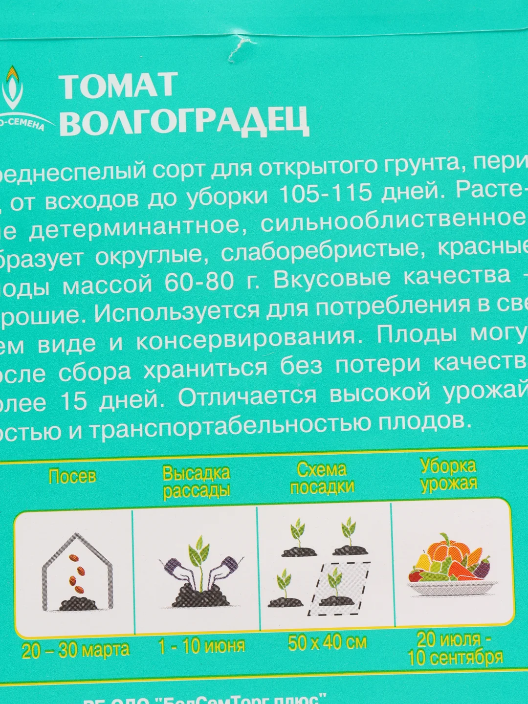 Томат Волгоградец 0,1г / Евро - семена