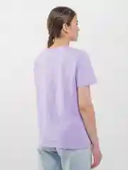 Сиреневый футболка женская с принтом, Oversize, премиальный хлопок