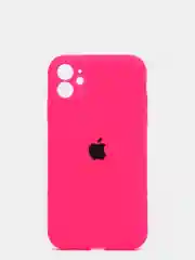 Фуксия чехол Silicone Case для iPhone 13 /11/12/12 ProMax с защитой камеры с бархатной подкладкой
