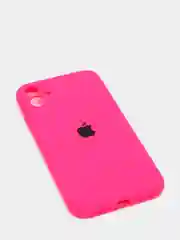 Фуксия чехол Silicone Case для iPhone 13 /11/12/12 ProMax с защитой камеры с бархатной подкладкой