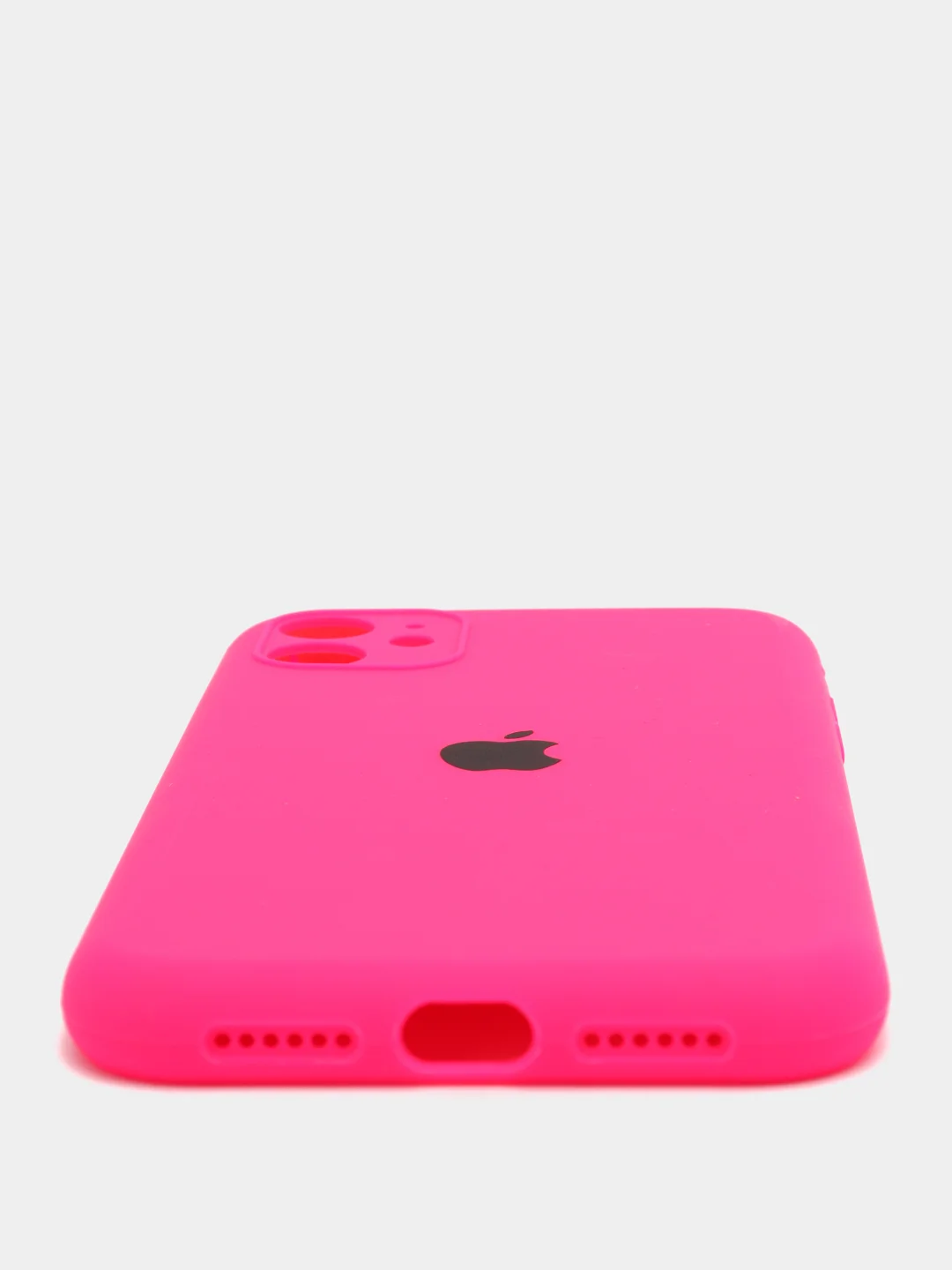 Фуксия чехол Silicone Case для iPhone 13 /11/12/12 ProMax с защитой камеры с бархатной подкладкой