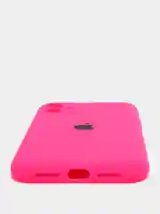 Фуксия чехол Silicone Case для iPhone 13 /11/12/12 ProMax с защитой камеры с бархатной подкладкой