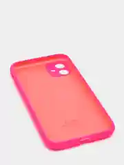 Фуксия чехол Silicone Case для iPhone 13 /11/12/12 ProMax с защитой камеры с бархатной подкладкой