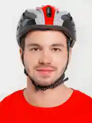 Красный шлем спортивный защитный, универсальный размер, унисекс