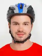 Синий шлем спортивный защитный, универсальный размер, унисекс