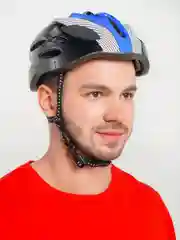 Синий шлем спортивный защитный, универсальный размер, унисекс