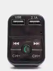 Черный fm модулятор-трансмитер Bluetooth
