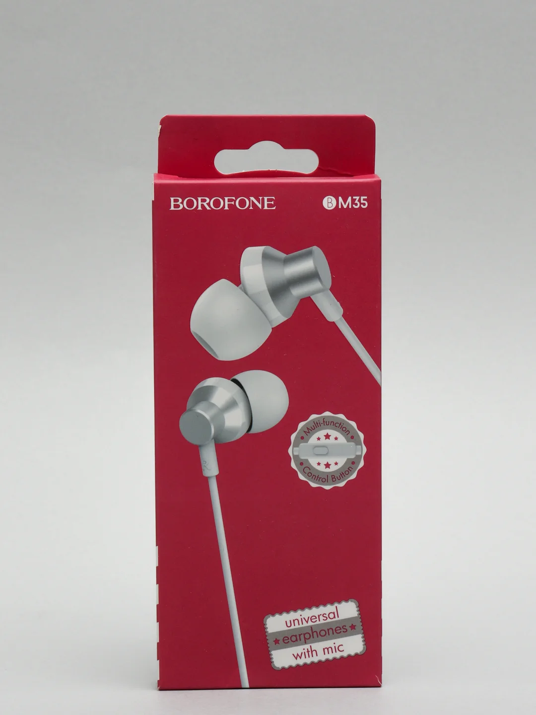 Белый наушники с микрофоном Borofone BM35 3.5mm Jack