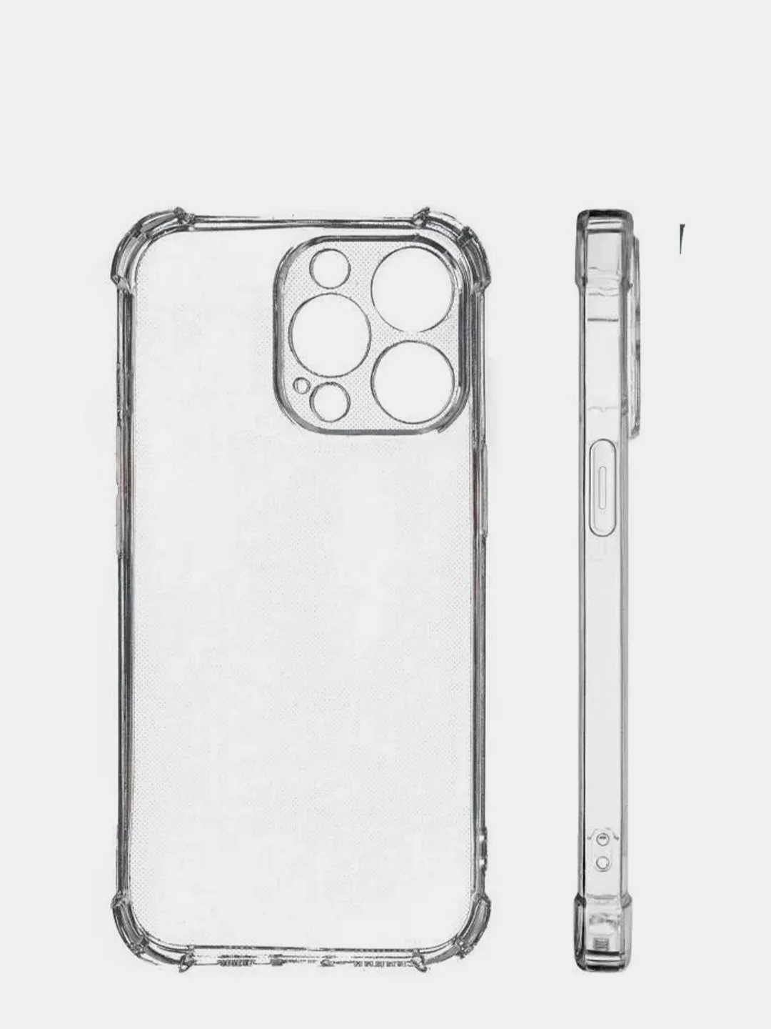Силиконовый прозрачный чехол Iphone 12, 13, 13PRO