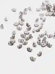 Серый серьги гвоздики  и заглушки к ним, 100 штук, основа