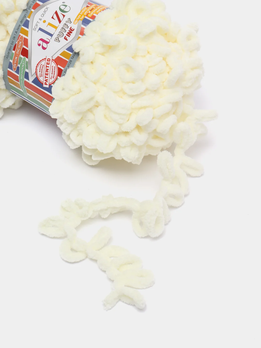 Молочный пряжа Alize Puffy fine