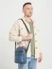 Синий сумка мужская через плечо барсетка, 4 цвета