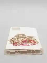 Серебряный чехол Samsung Galaxy A31, Самсунг Галакси А31 с рисунком