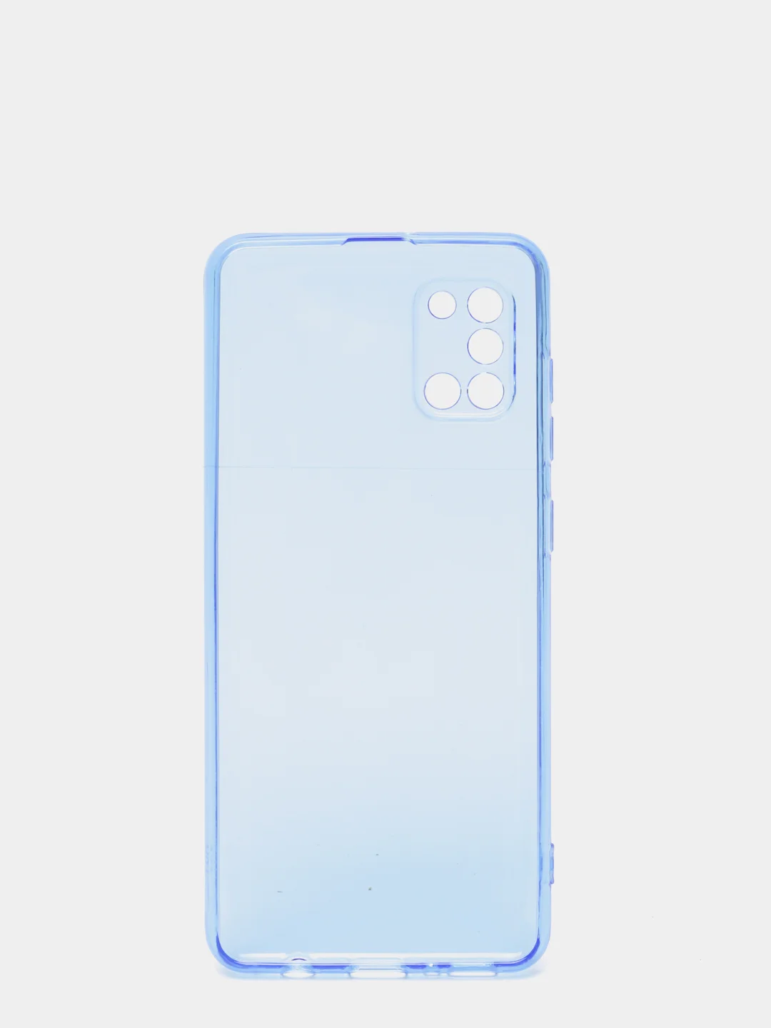 Голубой чехол Samsung Galaxy A31, Самсунг Галакси А31 прозрачный плотный неоновый с оттенком