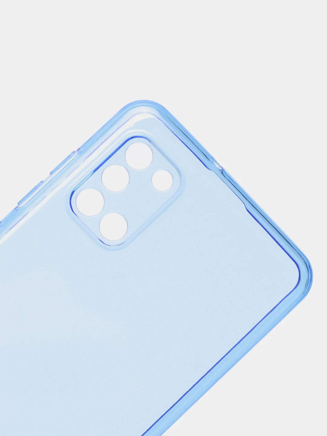 Голубой чехол Samsung Galaxy A31, Самсунг Галакси А31 прозрачный плотный неоновый с оттенком