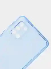 Голубой чехол Samsung Galaxy A31, Самсунг Галакси А31 прозрачный плотный неоновый с оттенком