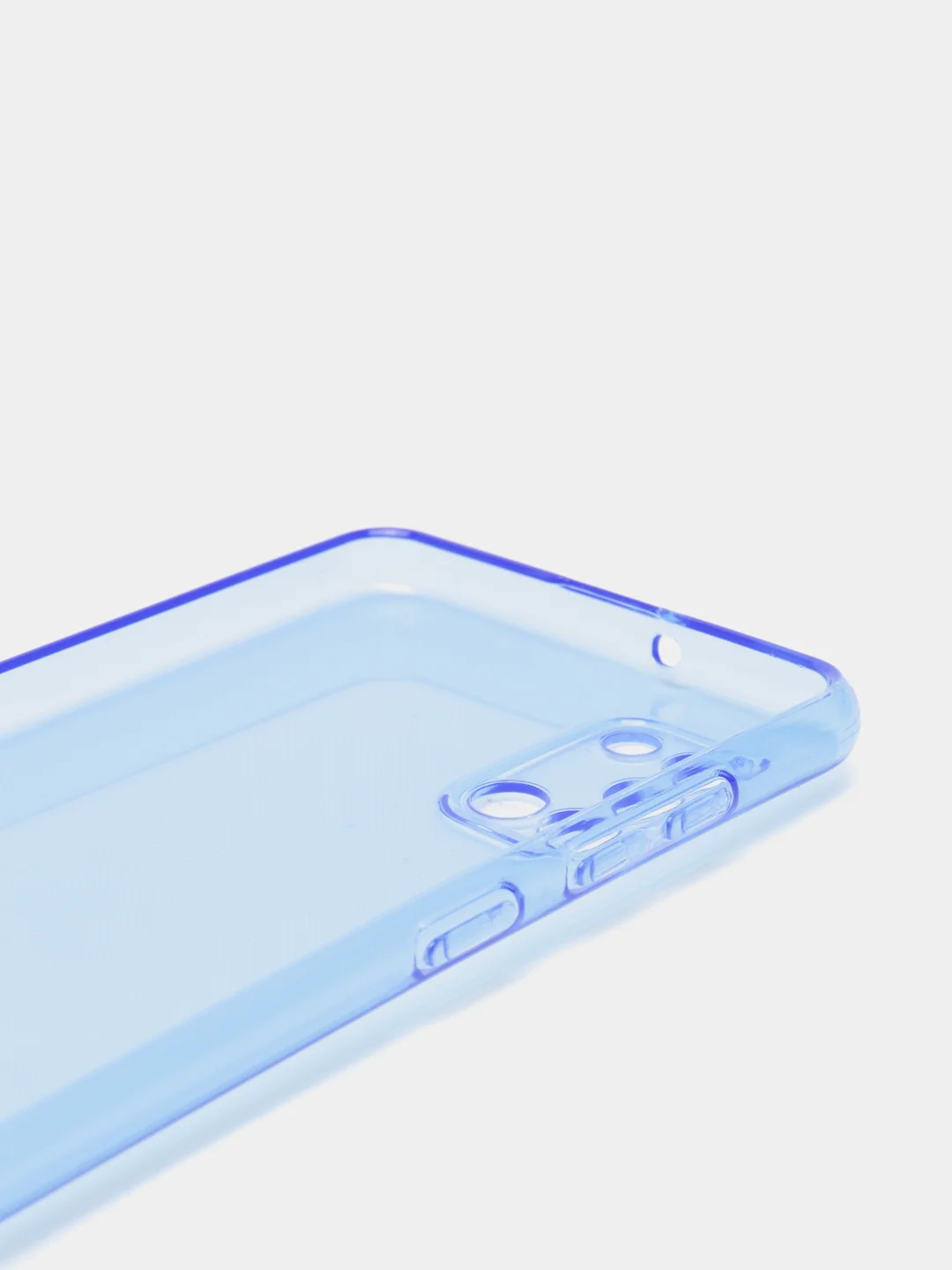 Голубой чехол Samsung Galaxy A31, Самсунг Галакси А31 прозрачный плотный неоновый с оттенком