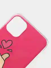 Фуксия чехол Apple iPhone 11 (6.1) силиконовый с рисунком Сердце