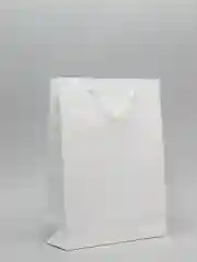 Белый подарочный пакет, однотонный, крафт
