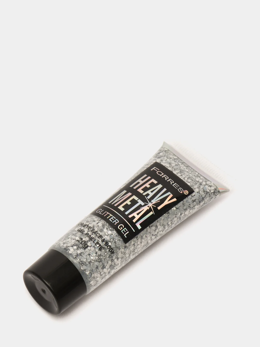 Серебряный глиттер - гель для лица и тела Farres Heavy Metal Glitter Gel