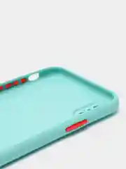 Бежевый чехол iPhone X / Xs силиконовый противоударный цветной матовый