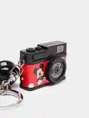 Черный брелок "фотоаппарат" с вспышкой Мини Маус, Микки Маус